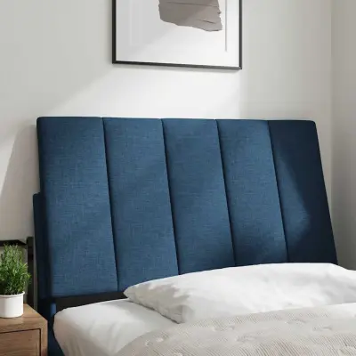 Posteljno vzglavje - Vzglavna omarica - Vzglavna stranica modra 80 cm blago