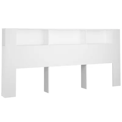 Vzglavna omarica - Nočna omarica - Posteljna omarica bela 220x18,5x104,5 cm