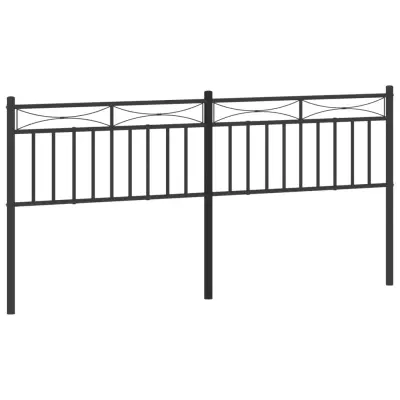 Kovinsko Posteljno vzglavje - Vzglavna omarica - Nočna omarica črno 193 cm