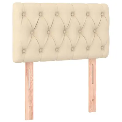 Posteljno vzglavje - Vzglavna omarica - Nočna omarica krem 80x7x78/88 cm blago