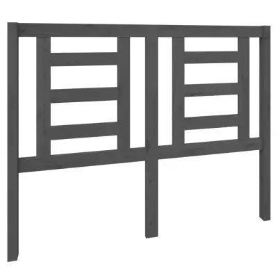 Posteljno vzglavje - Vzglavna omarica - Nočna omarica sivo 126x4x100 cm trdna borovina