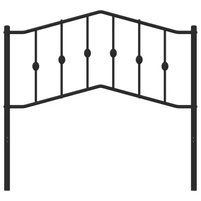 Kovinsko Posteljno vzglavje - Vzglavna omarica - Nočna omarica črno 100 cm