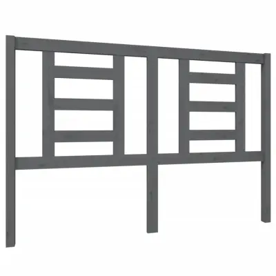 Posteljno vzglavje - Vzglavna omarica - Nočna omarica sivo 146x4x100 cm trdna borovina