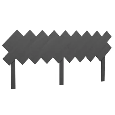 Posteljno vzglavje - Vzglavna omarica - Nočna omarica sivo 178x3x80,5 cm trdna borovina