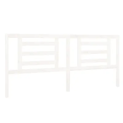 Posteljno vzglavje - Vzglavna omarica - Nočna omarica belo 206x4x100 cm trdna borovina