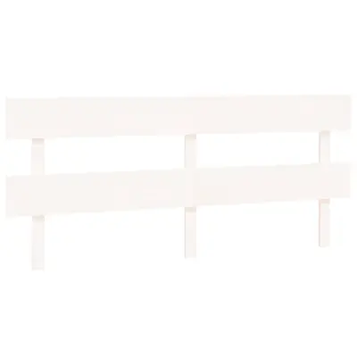 Posteljno vzglavje - Vzglavna omarica - Nočna omarica belo 204x3x81 cm trdna borovina