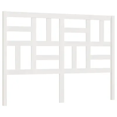 Posteljno vzglavje - Vzglavna omarica - Nočna omarica belo 166x4x104 cm trdna borovina