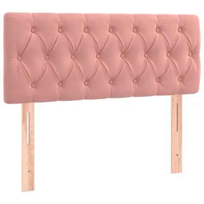 Posteljno vzglavje - Vzglavna omarica - Nočna omarica roza 100x7x78/88 cm žamet