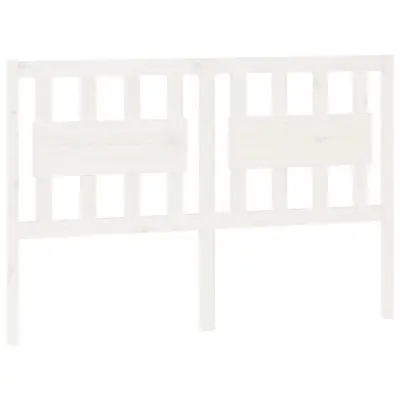 Posteljno vzglavje - Vzglavna omarica - Nočna omarica belo 125,5x4x100 cm trdna borovina