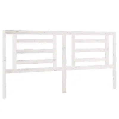 Posteljno vzglavje - Vzglavna omarica - Nočna omarica belo 186x4x100 cm trdna borovina