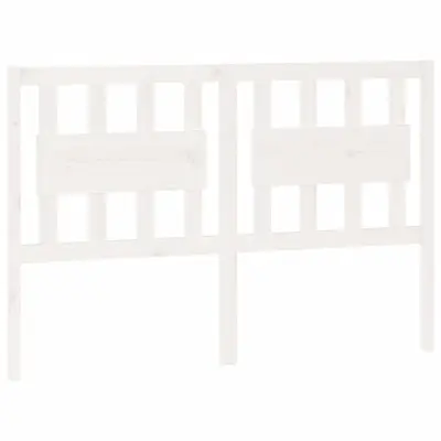 Posteljno vzglavje - Vzglavna omarica - Nočna omarica belo 145,5x4x100 cm trdna borovina