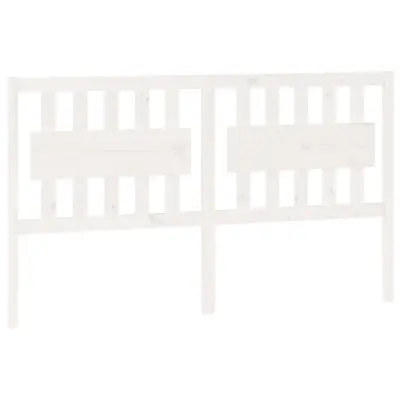 Posteljno vzglavje - Vzglavna omarica - Nočna omarica belo 155,5x4x100 cm trdna borovina