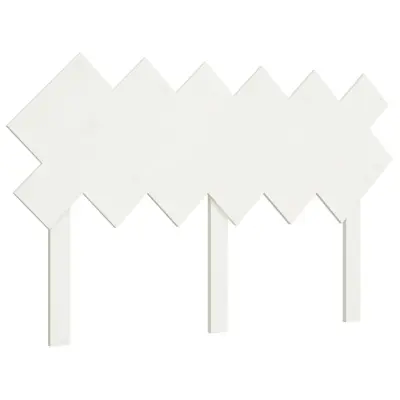 Posteljno vzglavje - Vzglavna omarica - Nočna omarica belo 132x3x81 cm trdna borovina