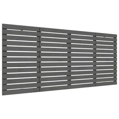 Stensko Posteljno vzglavje - Vzglavna omarica - Nočna omarica sivo 166x3x91,5 cm trdna borovina