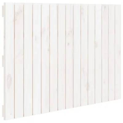 Stensko Posteljno vzglavje - Vzglavna omarica - Nočna omarica belo 95,5x3x60 cm trdna borovina