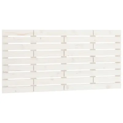 Stensko Posteljno vzglavje - Vzglavna omarica - Nočna omarica belo 126x3x63 cm trdna borovina