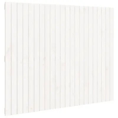 Stensko Posteljno vzglavje - Vzglavna omarica - Nočna omarica belo 140x3x110 cm trdna borovina