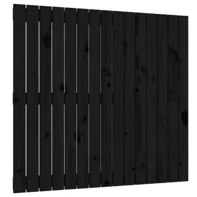 Stensko Posteljno vzglavje - Vzglavna omarica - Nočna omarica črno 95,5x3x90 cm trdna borovina