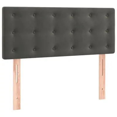 Posteljno vzglavje - Vzglavna omarica - Nočna omarica temno sivo 80x5x78/88 cm žamet