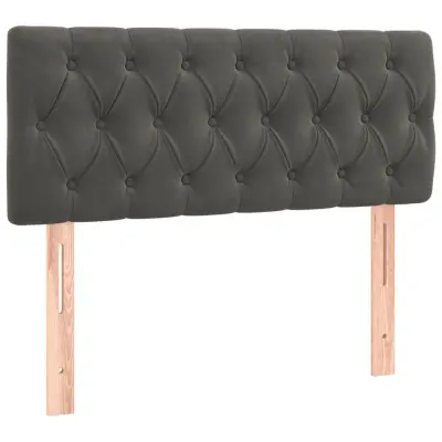 Posteljno vzglavje - Vzglavna omarica - Nočna omarica temno sivo 100x7x78/88 cm žamet