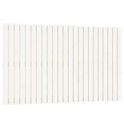 Stensko Posteljno vzglavje - Vzglavna omarica - Nočna omarica belo 147x3x90 cm trdna borovina