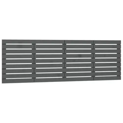 Stensko Posteljno vzglavje - Vzglavna omarica - Nočna omarica sivo 206x3x63 cm trdna borovina