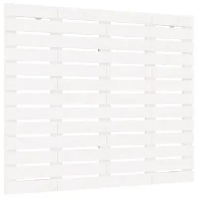 Stensko Posteljno vzglavje - Vzglavna omarica - Nočna omarica belo 126x3x91,5 cm trdna borovina