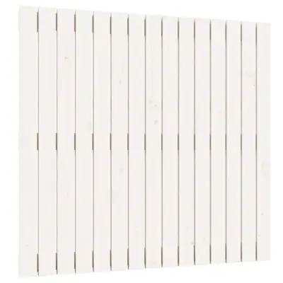 Stensko Posteljno vzglavje - Vzglavna omarica - Nočna omarica belo 95,5x3x90 cm trdna borovina