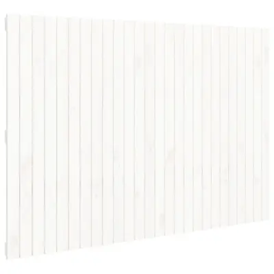 Stensko Posteljno vzglavje - Vzglavna omarica - Nočna omarica belo 166x3x110 cm trdna borovina