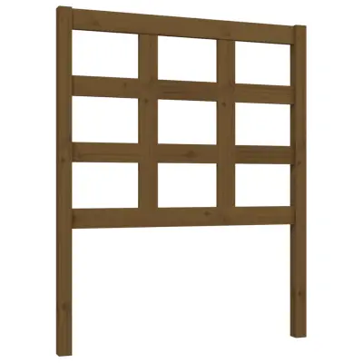 Posteljno vzglavje - Vzglavna omarica - Nočna omarica medeno rjavo 80,5x4x100 cm trdna borovina