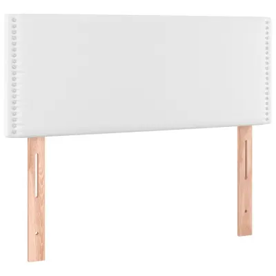 Posteljno vzglavje - Vzglavna omarica - Nočna omarica belo 100x5x78/88 cm umetno usnje