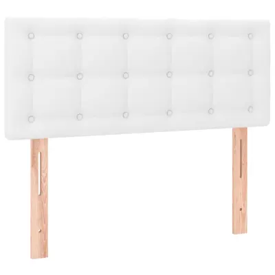 Posteljno vzglavje - Vzglavna omarica - Nočna omarica belo 100x5x78/88 cm umetno usnje