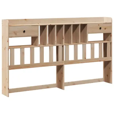 Posteljno vzglavje - Vzglavna omarica - Nočna omarica s predelki 180 cm trdna borovina