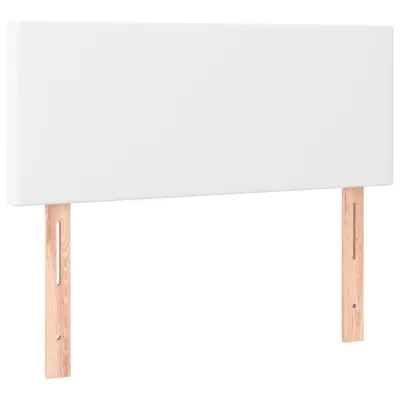 Posteljno vzglavje - Vzglavna omarica - Nočna omarica belo 80x5x78/88 cm umetno usnje