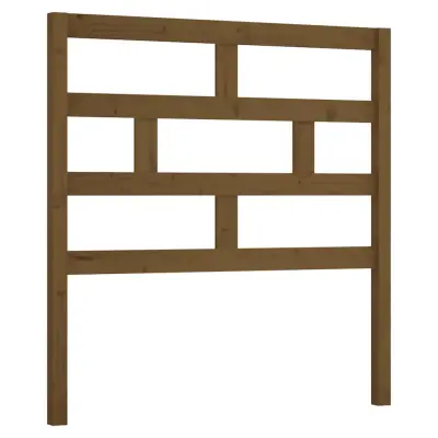 Posteljno vzglavje - Vzglavna omarica - Nočna omarica medeno rjavo 81x4x100 cm trdna borovina