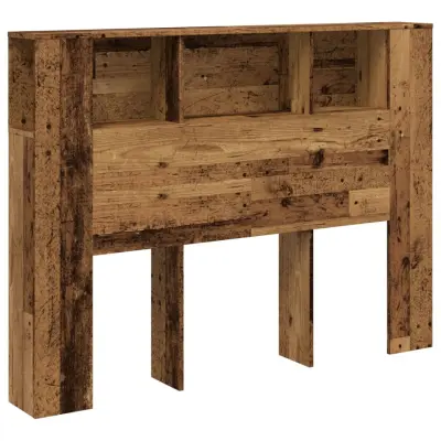 Vzglavna omarica - Nočna omarica - Posteljna omarica starinski les 140x18,5x102,5 cm inženirski les