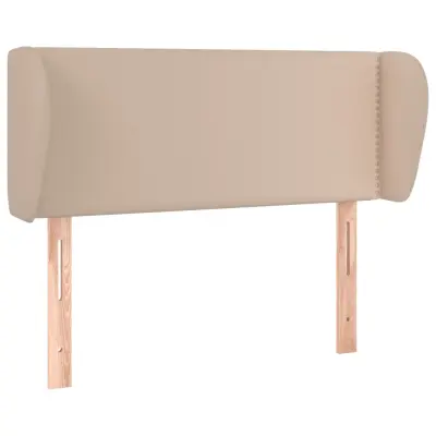 Vzglavna omarica - Nočna omarica - Posteljna omarica z ušesi kapučino 83x23x78/88 cm umetno usnje