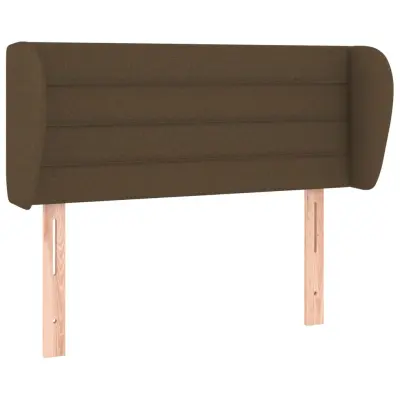Vzglavna omarica - Nočna omarica - Posteljna omarica z ušesi temno rjavo 93x23x78/88 cm blago