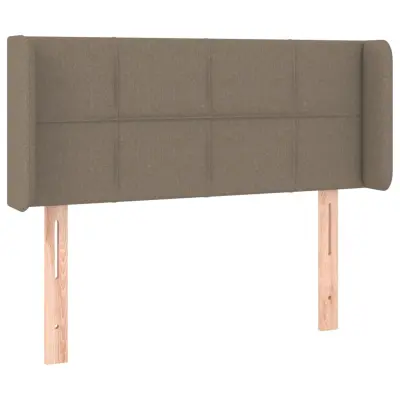 Posteljno vzglavje - Vzglavna omarica - Nočna omarica z ušesi taupe 83x16x78/88 cm blago