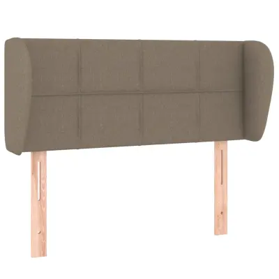Posteljno vzglavje - Vzglavna omarica - Nočna omarica z ušesi taupe 83x23x78/88 cm blago
