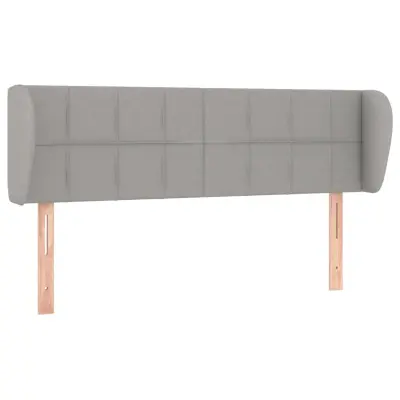 Vzglavna omarica - Nočna omarica - Posteljna omarica z ušesi svetlo sivo 147x23x78/88 cm blago