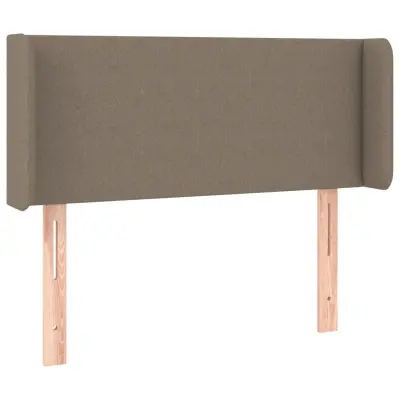Posteljno vzglavje - Vzglavna omarica - Nočna omarica z ušesi taupe 103x16x78/88 cm blago