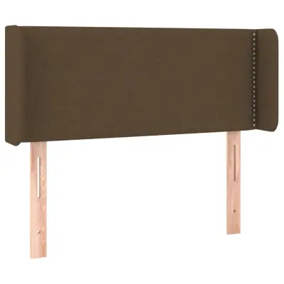 Vzglavna omarica - Nočna omarica - Posteljna omarica z ušesi temno rjavo 103x16x78/88 cm blago