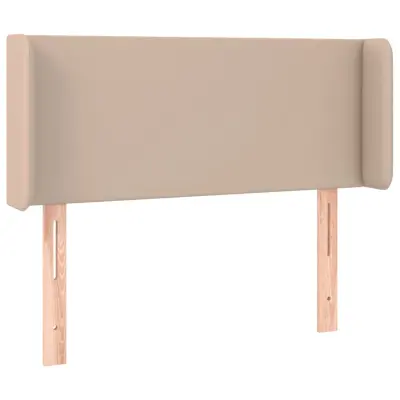 Vzglavna omarica - Nočna omarica - Posteljna omarica z ušesi kapučino 93x16x78/88 cm umetno usnje