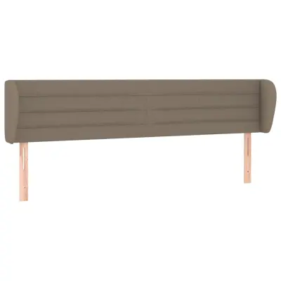 Posteljno vzglavje - Vzglavna omarica - Nočna omarica z ušesi taupe 203x23x78/88 cm blago