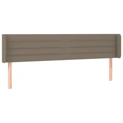 Posteljno vzglavje - Vzglavna omarica - Nočna omarica z ušesi taupe 203x16x78/88 cm blago