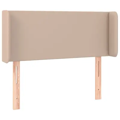 Vzglavna omarica - Nočna omarica - Posteljna omarica z ušesi kapučino 103x16x78/88 cm umetno usnje