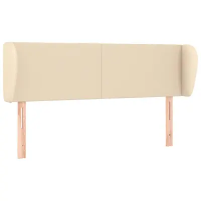 Vzglavna omarica - Nočna omarica - Posteljna omarica z ušesi krem 147x23x78/88 cm blago