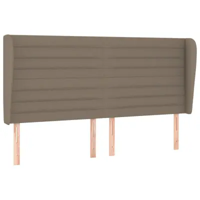 Posteljno vzglavje - Vzglavna omarica - Nočna omarica z ušesi taupe 203x23x118/128 cm blago