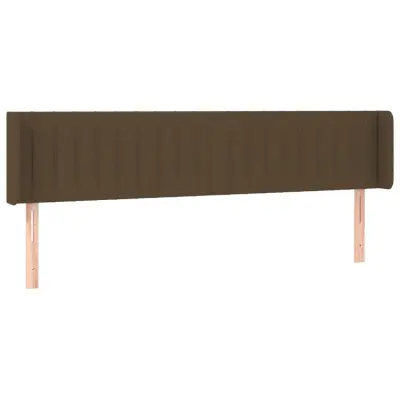 Vzglavna omarica - Nočna omarica - Posteljna omarica z ušesi temno rjavo 163x16x78/88 cm blago